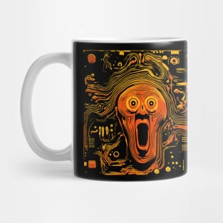 Artificial Munch's The Solid Scream Circuit Board Chip Diagram Mug